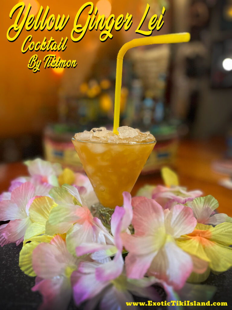 Yellow Ginger Lei Cocktail By Tikimon Yellow Ginger Lei Cocktail By Tikimon