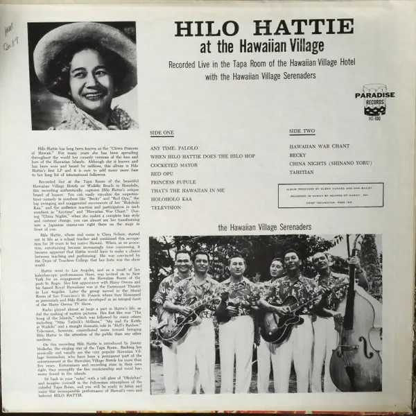 Hilo Hattie With The Hawaiian Village Serenaders – At The Hawaiian