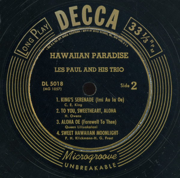 Les Paul And His Trio – Hawaiian Paradise Les Paul And His Trio – Hawaiian Paradise