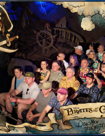 Second row left to right: Evelyn (Mrs. Tonybeme), Tonybeme, Tiki-Shawn, Covid22: Third row left to right: Tiki Brian, Kathy (Mrs. Tiki Brian), Expermint626, Liseth (Mrs Expermin626). Fourth row left to right: Tikimon, Malibu-baby, Cat-Tiki, Brian (Mr. Cat-Tiki)