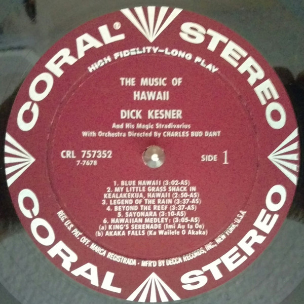 Dick Kesner And His Magic Stradivarius – The Music Of Hawaii Dick Kesner And His Magic Stradivarius – The Music Of Hawaii
