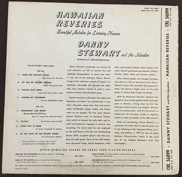 Danny Stewart And His Islanders – Hawaiian Reveries Danny Stewart And His Islanders – Hawaiian Reveries