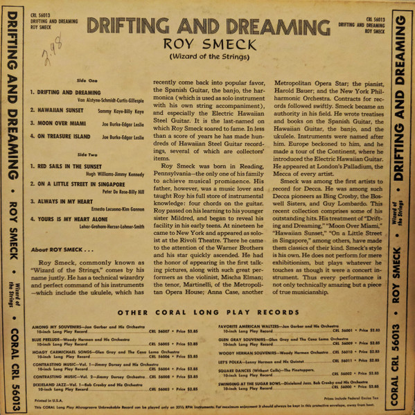 Roy Smeck – Drifting And Dreaming Roy Smeck – Drifting And Dreaming