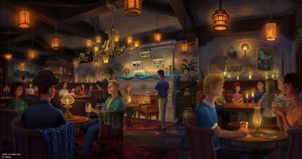 Disney's Beak and Barrel Pirate themed tavern at the Magic Kingdom in Walt Disney World