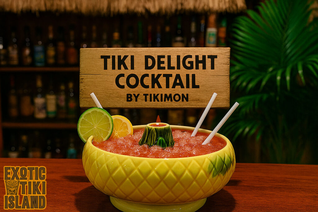 Tiki Delight Cocktail By Tikimon - Exotic Tiki Island