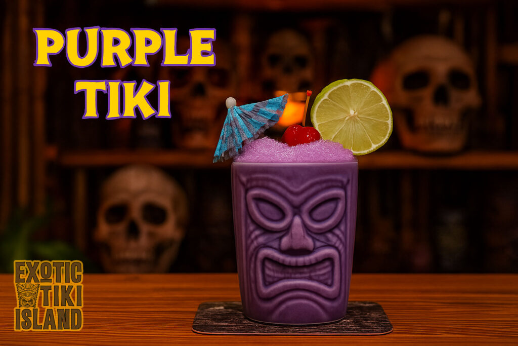 The Purple Tiki Cocktail - By Tikimon - Exotic Tiki Island The Purple Tiki Cocktail - By Tikimon - Exotic Tiki Island
