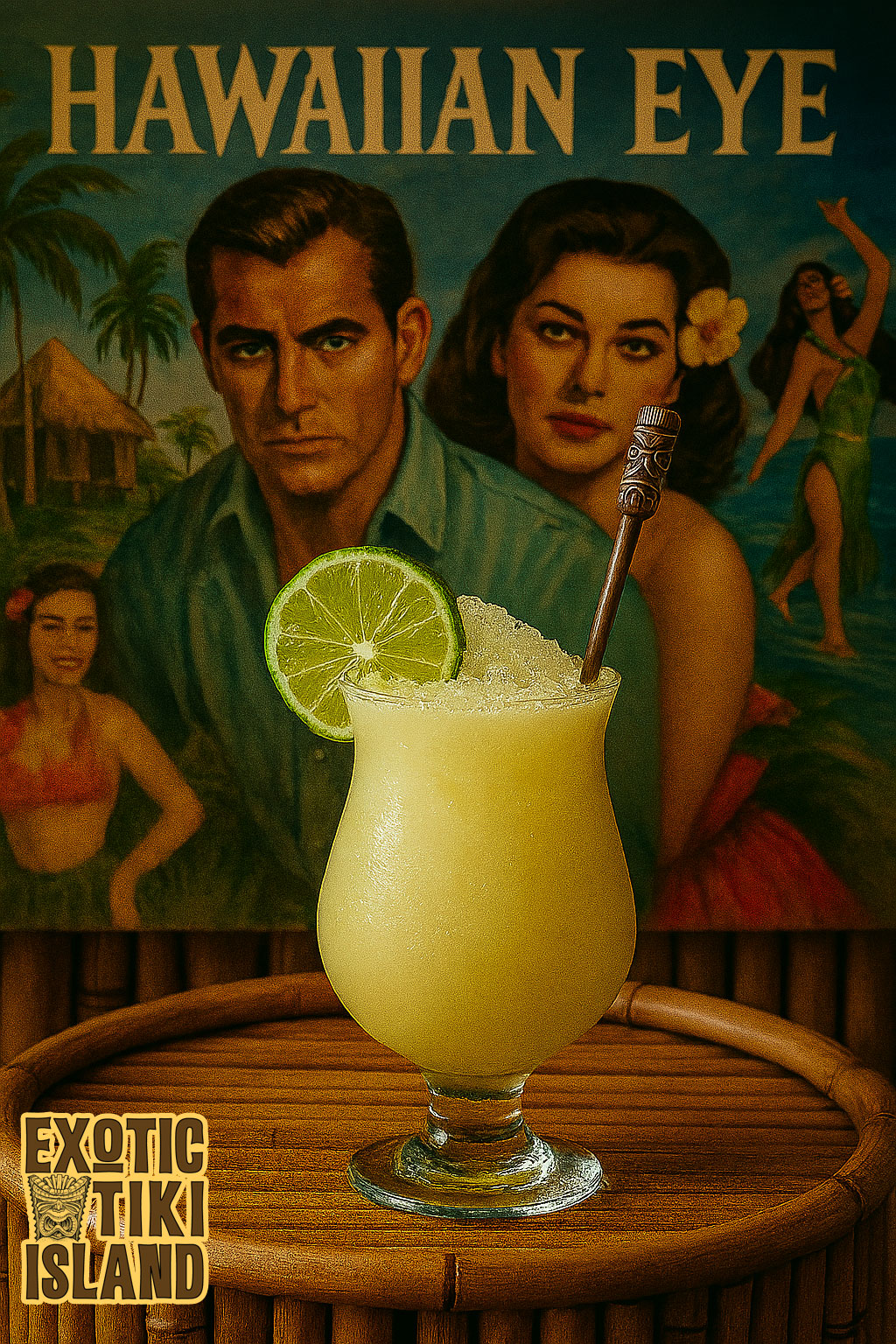 Hawaiian Eye Cocktail - Exotic Tiki Island Hawaiian Eye Cocktail - Exotic Tiki Island