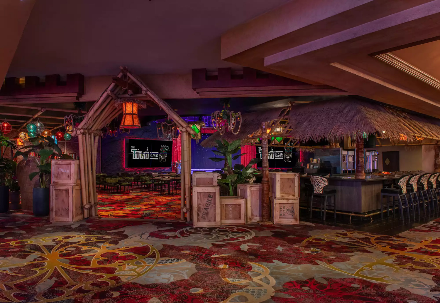 The Tiki Bar inside the Excalibur Hotel & Casino, MGM Resorts