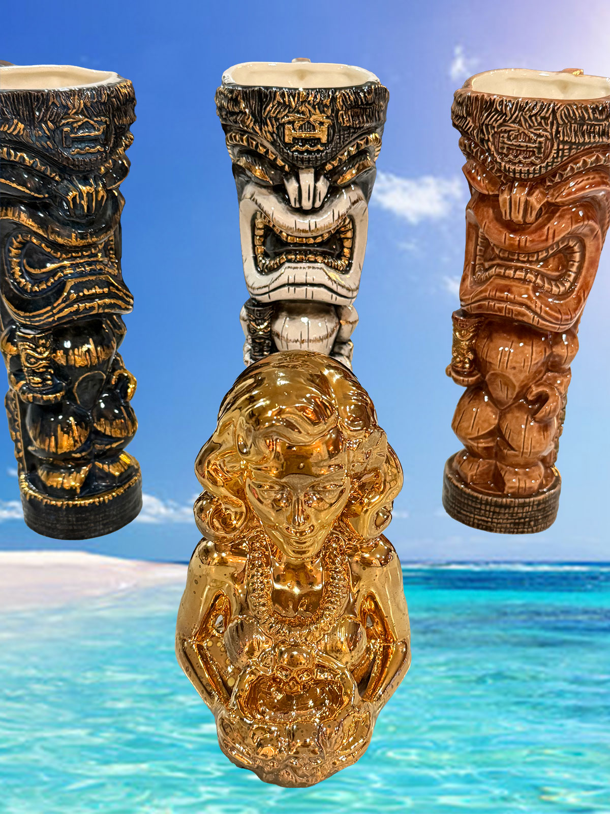 Tiki Mugs from Hidden Harbor Tiki Bar Tiki Mugs from Hidden Harbor Tiki Bar