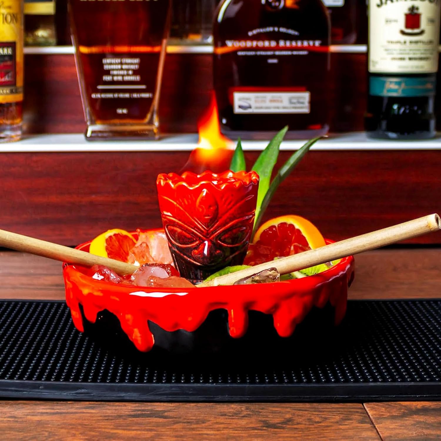 BarConic Hot Lava Bowl – 36oz Hand‑Painted Ceramic Tiki Sharing Bowl for Tropical Cocktails BarConic Hot Lava Bowl – 36oz Hand‑Painted Ceramic Tiki Sharing Bowl for Tropical Cocktails