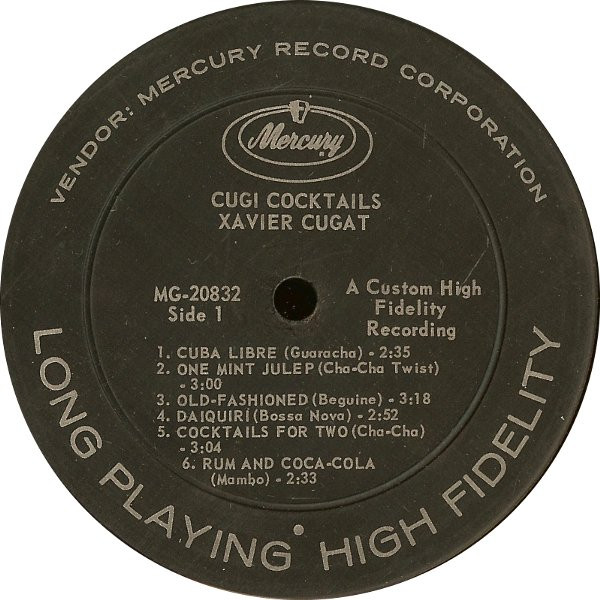 Xavier Cugat And His Orchestra – Cugi's Cocktails Xavier Cugat And His Orchestra – Cugi's Cocktails