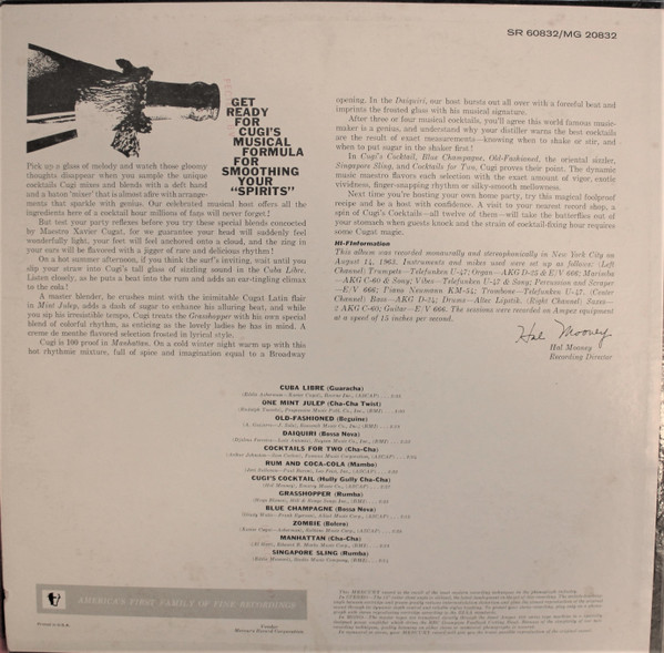Xavier Cugat And His Orchestra – Cugi's Cocktails Xavier Cugat And His Orchestra – Cugi's Cocktails