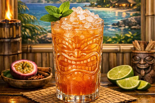 Rainbow Over Paradise Cocktail By Tikimon