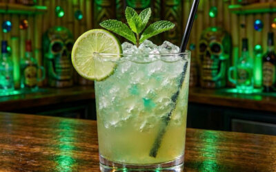 The Green Jeweled Skull Cocktail by Tikimon